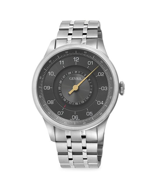 Gevril Jones St 45MM Stainless Steel Automatic Watch