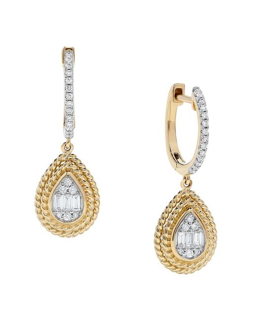 Saks Fifth Avenue 14K 0.28 TCW Diamond Pear Dangle Earrings