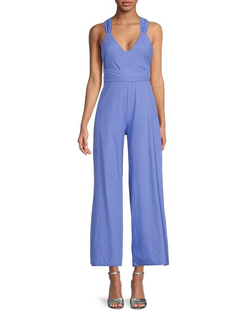 Area Stars Solid Cropped Jumpsuit