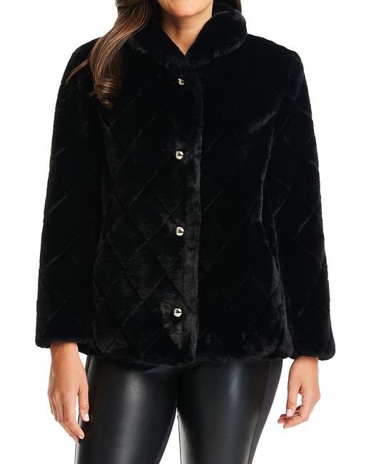 Kate Spade New York Quilted Faux Fur Jacket