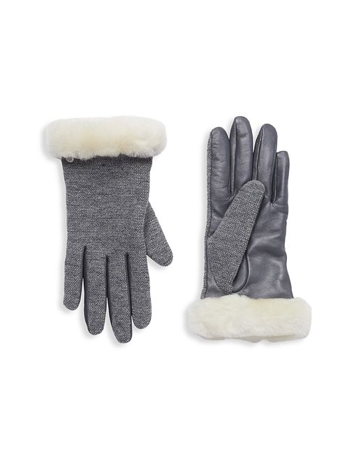 Ugg Faux Fur Lined Leather Gloves