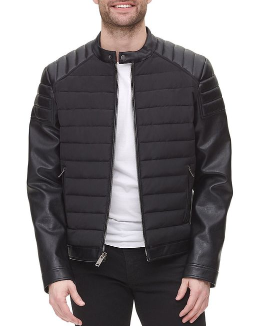 Dkny Classic Fit Motorcross Quilted Jacket