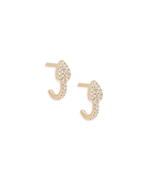 Saks Fifth Avenue 14K 0.10 TCW Diamond Huggie Earrings