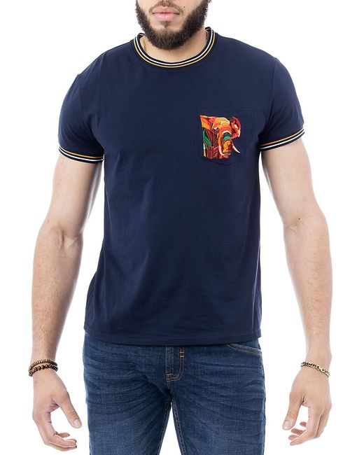 X Ray Embroidered Elephant Patch Pocket Tee