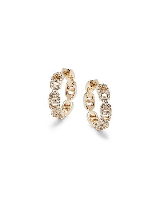 Saks Fifth Avenue 14K 0.24 TCW Diamond Huggie Earrings