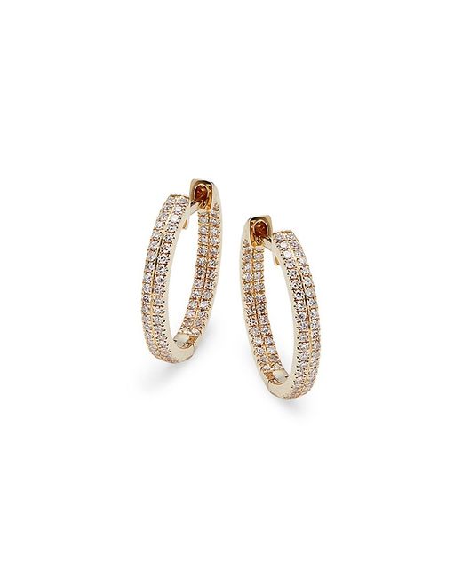 Saks Fifth Avenue 14K 0.30 TCW Diamond Hoop Earrings