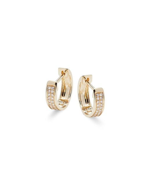 Saks Fifth Avenue 14K 0.10 TCW Diamond Huggie Hoop Earrings