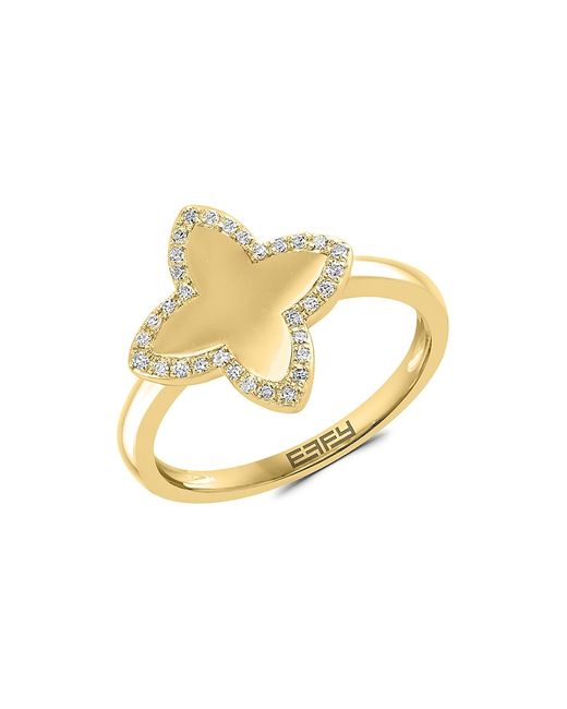 Effy 14K 0.12 TCW Diamond Star Ring