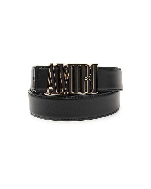 Amiri Nappa Leather Logo Belt 100 40