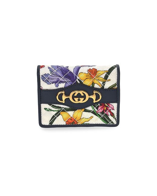 Gucci Zumi Quilted Floral Bi Fold Wallet