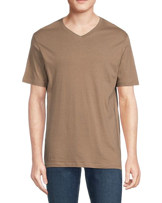 Saks Fifth Avenue Cotton Modal V-Neck Tee Shirt
