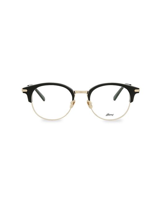 Brioni 50MM Round Clubmaster Eyeglasses
