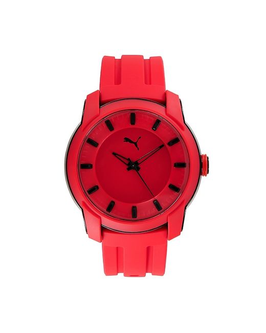 Puma 45MM Stainless Steel Silicone Strap Watch
