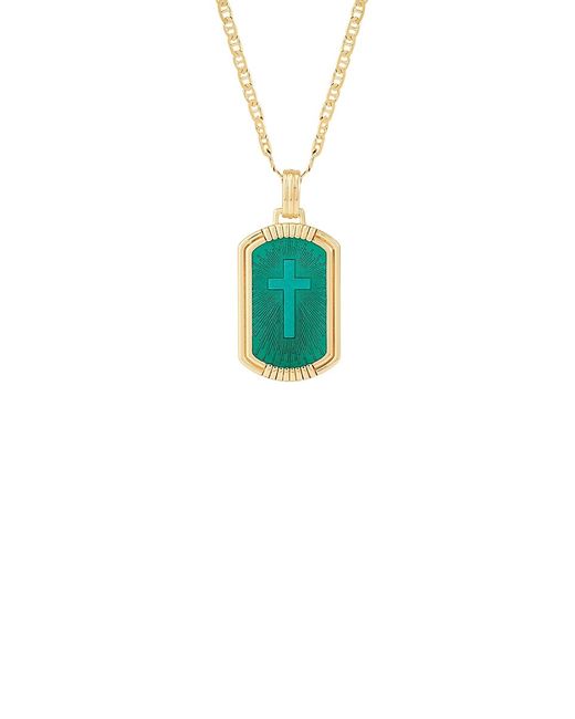 Saks Fifth Avenue 14K Plated Geom Medal Pendant Necklace