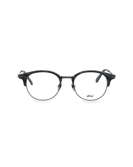 Brioni 50MM Round Clubmaster Eyeglasses