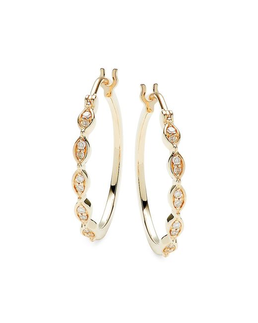 Saks Fifth Avenue 14K 0.1 TCW Diamond Hoop Earrings