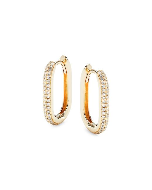 Saks Fifth Avenue 14K 0.18 TCW Diamond Hoop Earrings