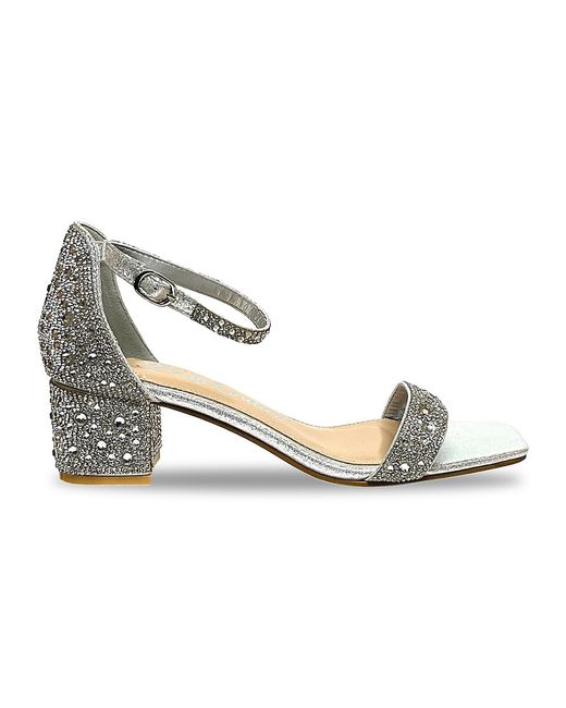 Lady Couture Dazzle Embellished Ankle Strap Sandals