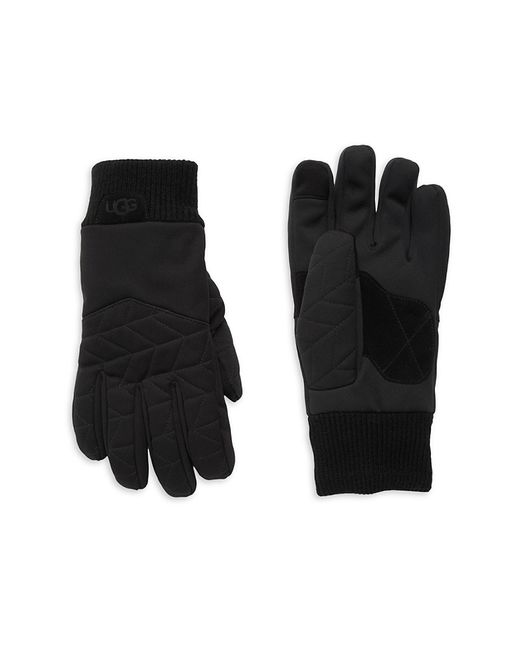 Ugg Leather Trim Quilted Gloves