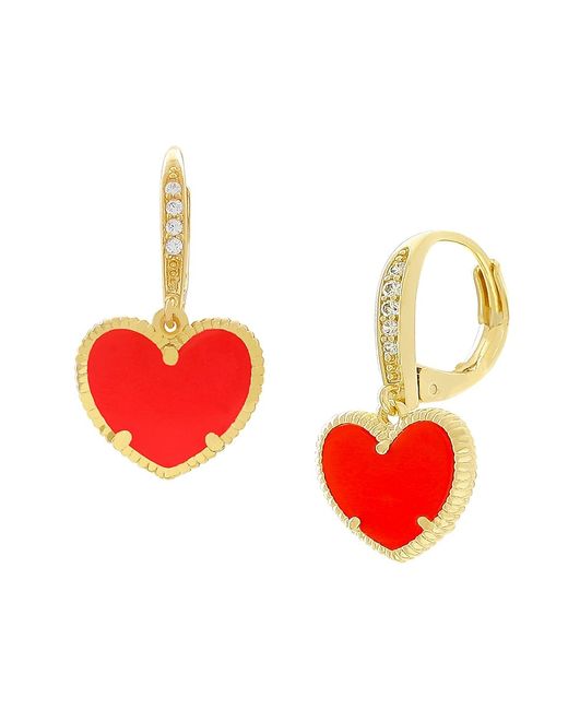 Jan-Kou 14K Goldplated Brass Heart Earrings