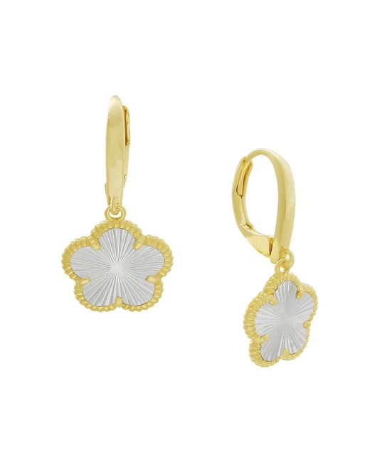 Jan-Kou Flower Goldplated Drop Earrings