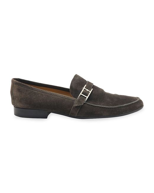 Hermès Buckled Loafers In Suede Flats 44 11