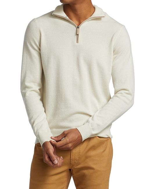 Saks Fifth Avenue COLLECTION Cashmere Quarter Zip Sweater