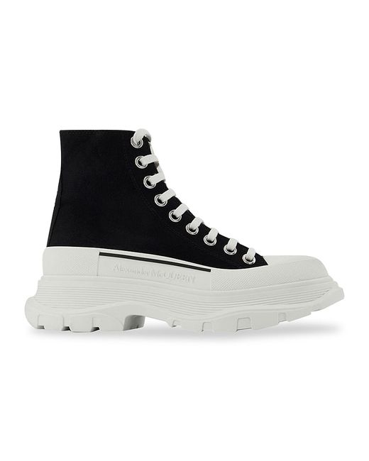 Alexander McQueen Tread Sneaker Boots In Leather Athletic Shoes Sneakers 35 5