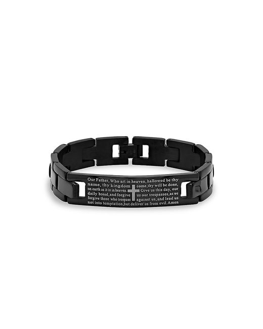 Anthony Jacobs Stainless Steel Our Father Bracelet