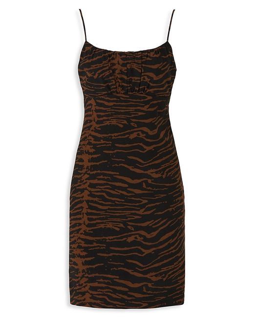 Staud Bell Zebra Print Bodycon Dress