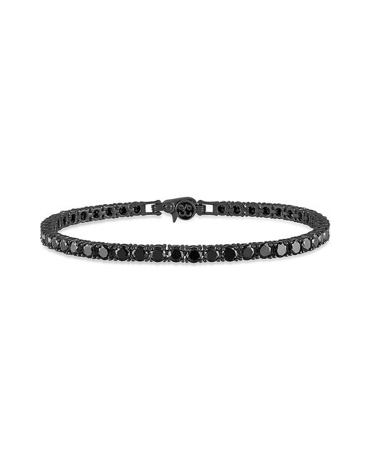 Esquire Ruthenium Plated Sterling Silver Spinel Tennis Bracelet