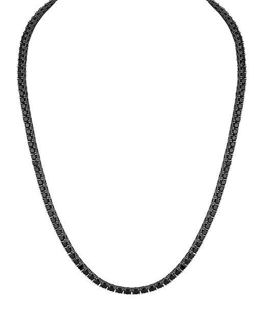 Esquire Ruthenium Plated Sterling Silver Spinel Tennis Necklace