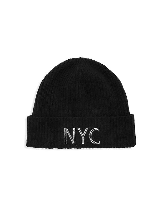 Carolyn Rowan Collection NYC Cashmere Thin Ribbed Beanie