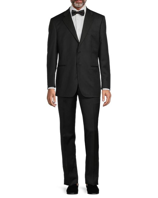 Saks Fifth Avenue Classic Fit Striped Wool Suit