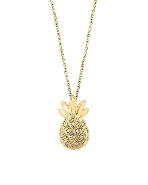 Effy 14K 0.06 TCW Diamond Pineapple Necklace/18