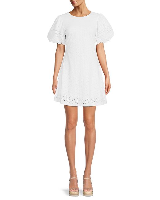 Free People Apricot Rose Embroidered Mini A Line Dress