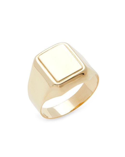 Saks Fifth Avenue Made in Italy 14K Square Signet Ring