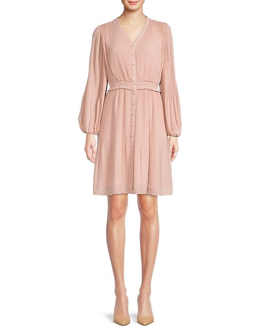 Saks Fifth Avenue Blouson Sleeve Pleated Dress