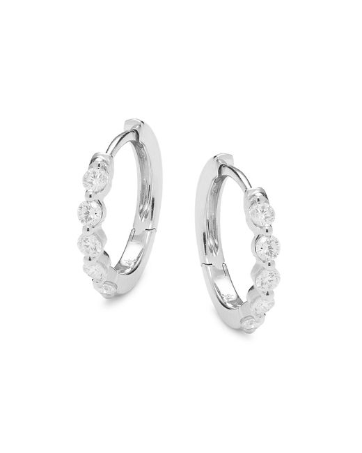 Saks Fifth Avenue 14K 0.24 TCW Diamond Huggie Hoop Earrings