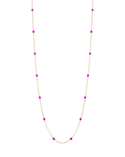 Saks Fifth Avenue Made in Italy 14K Enamel Beads Chain Necklace