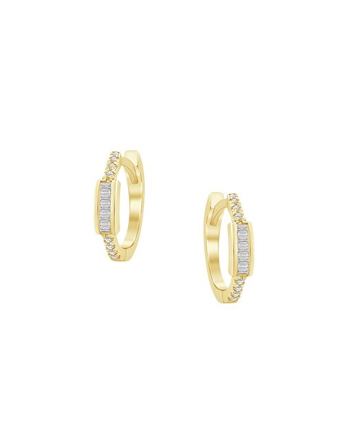 Saks Fifth Avenue 14K 0.16 TCW Diamond Huggie Hoop Earrings