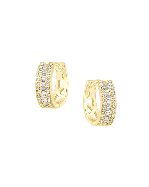 Saks Fifth Avenue 14K 0.25 TCW Diamond Huggie Hoop Earrings