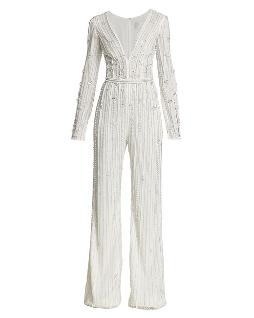 Pamella Roland Embroidered Tulle Jumpsuit 8