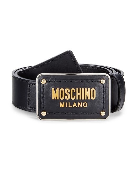 Moschino Logo Leather Belt 100 40