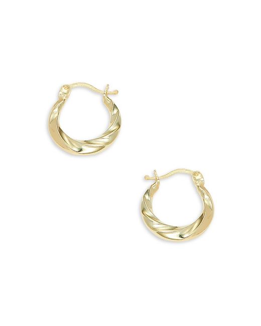 Argento Vivo 18K Goldplated Sterling Twist Hoop Earrings