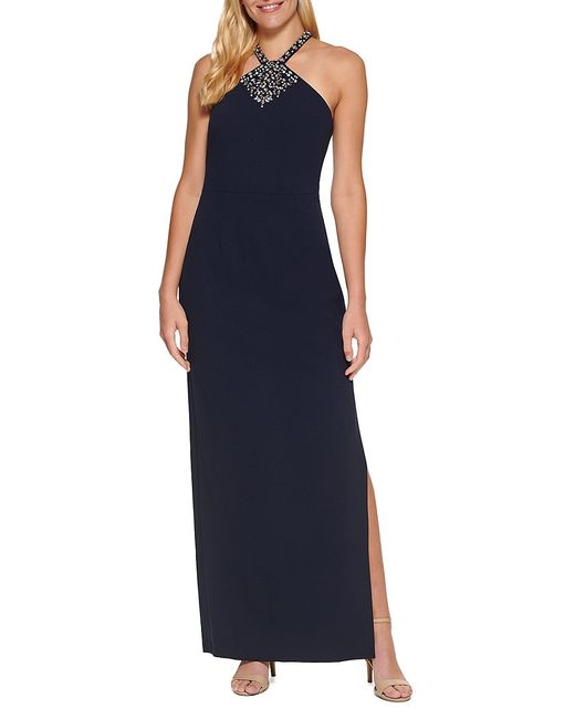 Vince Camuto Sequin Crepe Column Gown