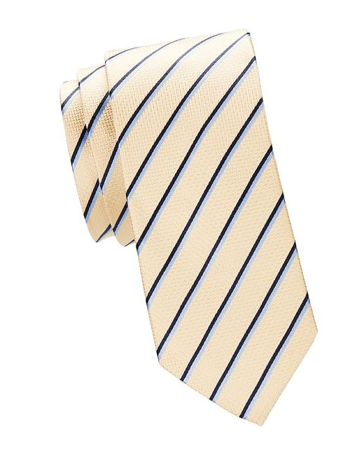 Saks Fifth Avenue Made in Italy Saks Fifth Avenue Striped Silk Jacquard Tie