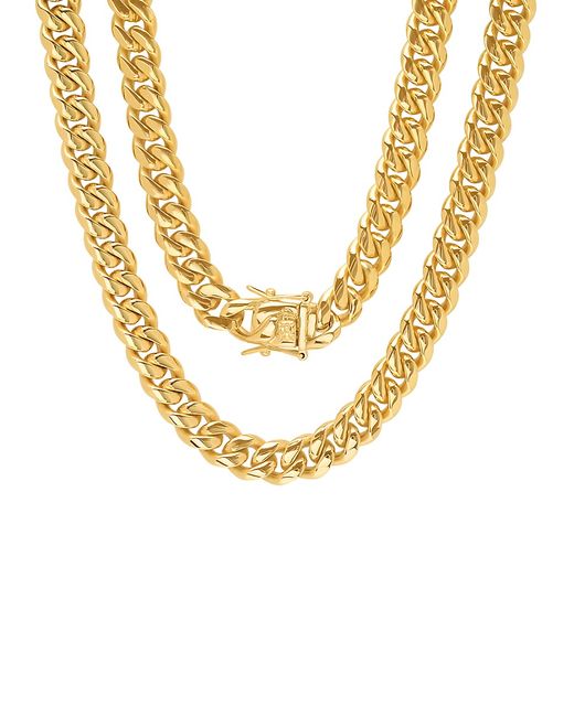 Anthony Jacobs Stainless Steel Miami Cuban-Link Necklace
