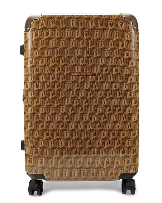 Karl Lagerfeld 24 Inch Logo Diamond Monogram Hardside Spinner Suitcase