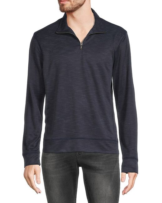 Saks Fifth Avenue Made in Italy Saks Fifth Avenue Knit Quarter Zip Pullover Shirt